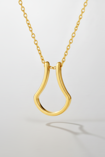 Dewdrop Ring Holder Necklace - Gold