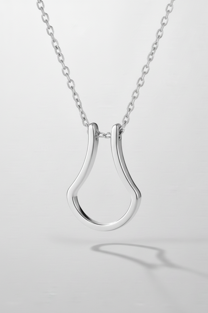 Dewdrop Ring Holder Necklace - Silver