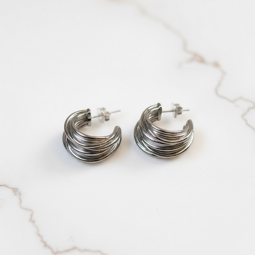 Aurora Hoops - Silver - RISA Londonring holder