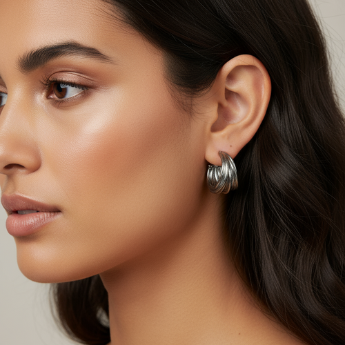 Aurora Hoops - Silver
