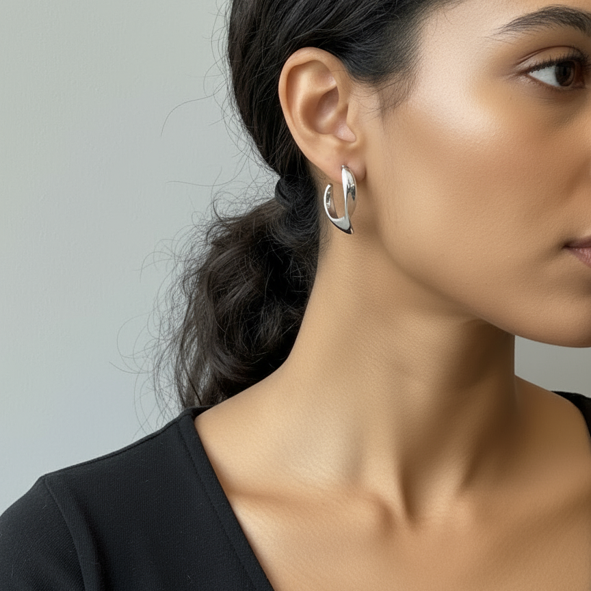 Soluna Hoops - Silver