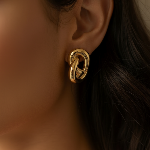 Aria Knot Studs - Gold