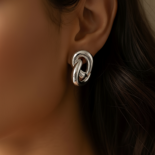 Aria Knot Studs - Silver