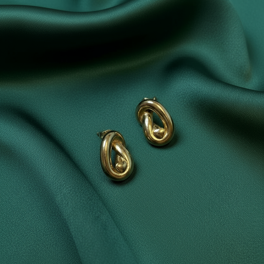 Aria Knot Studs - Gold