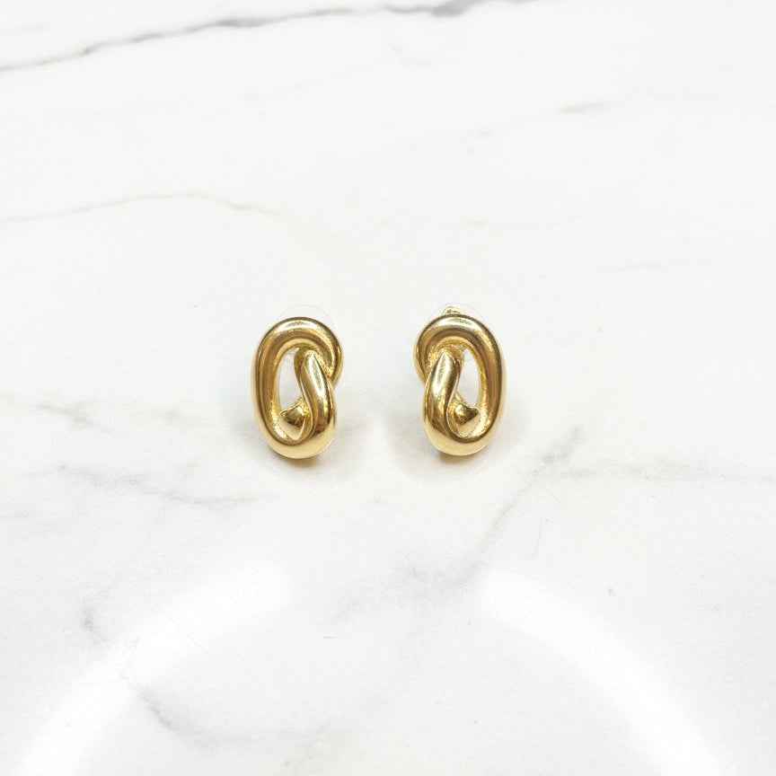 Aria Knot Studs - Gold