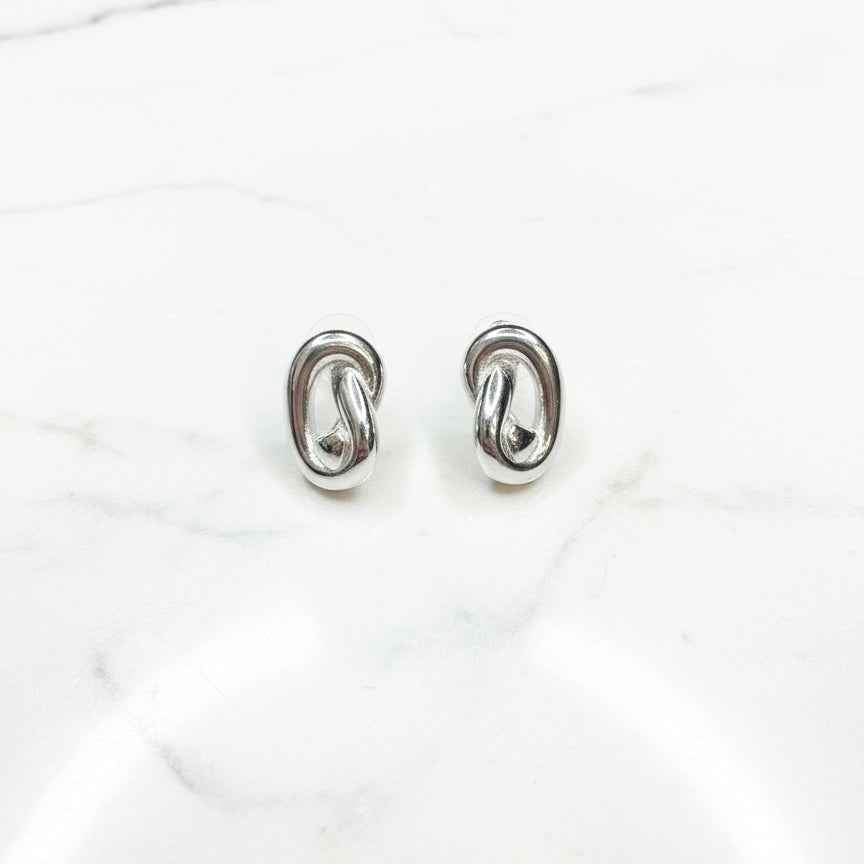 Aria Knot Studs - Silver