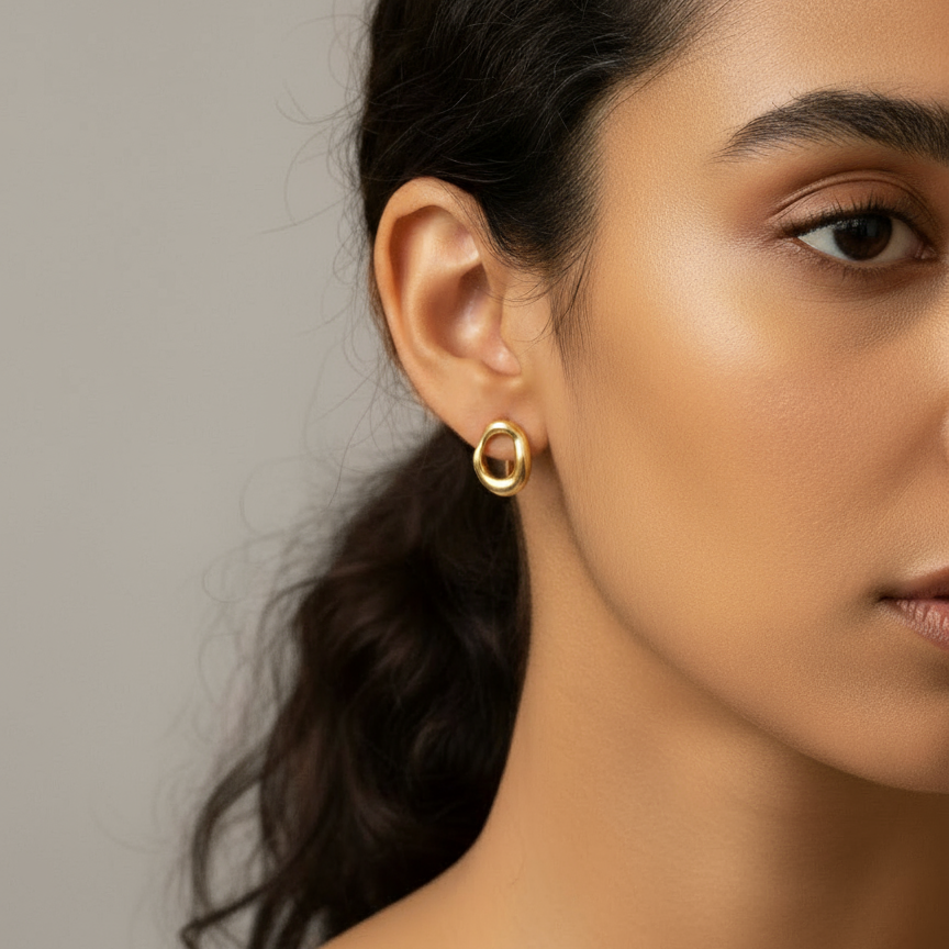 Elan Loop Studs - Gold