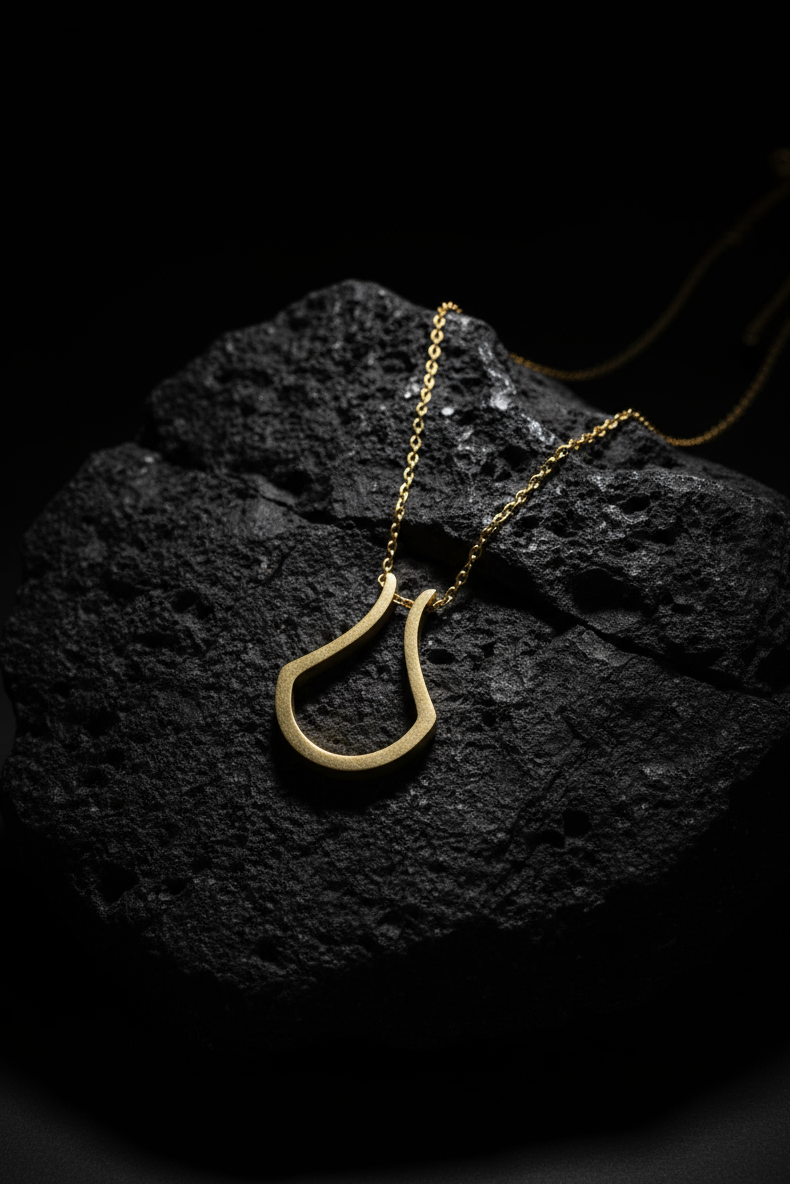 Dewdrop Ring Holder Necklace - Gold - RISA Londonring holder