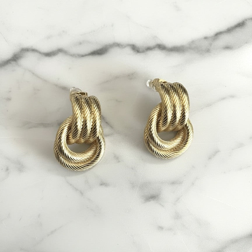Maison Knot Studs - Gold