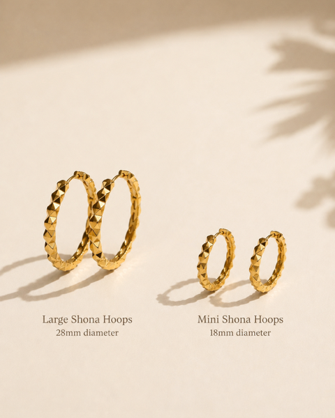 Shona Large Hoops - Gold